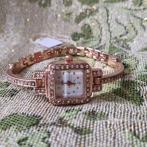 Elegant Rose Gold Plate Women's Watch